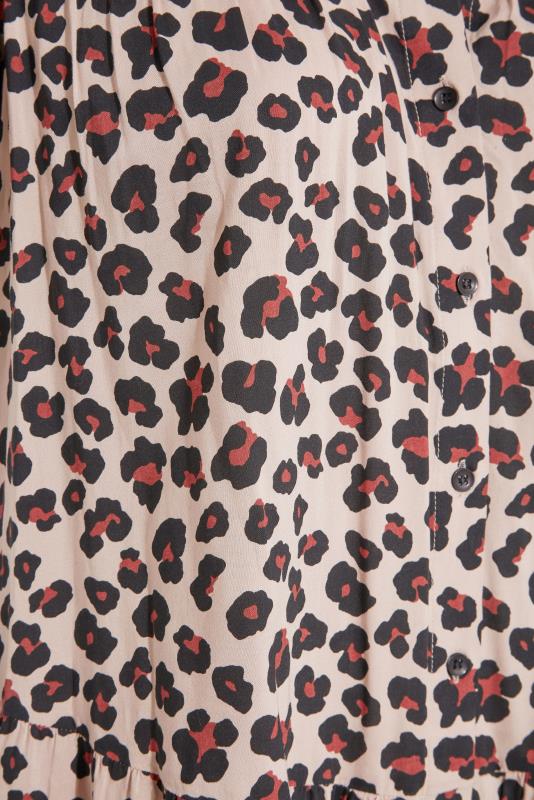Curve Brown Leopard Print Tiered Short Sleeve Shirt_s.jpg