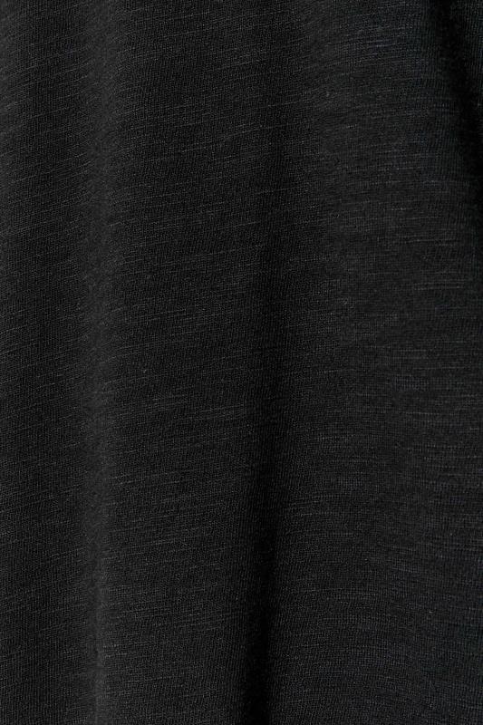 LTS Tall Black V-Neck Long Sleeve Cotton T-Shirt 4