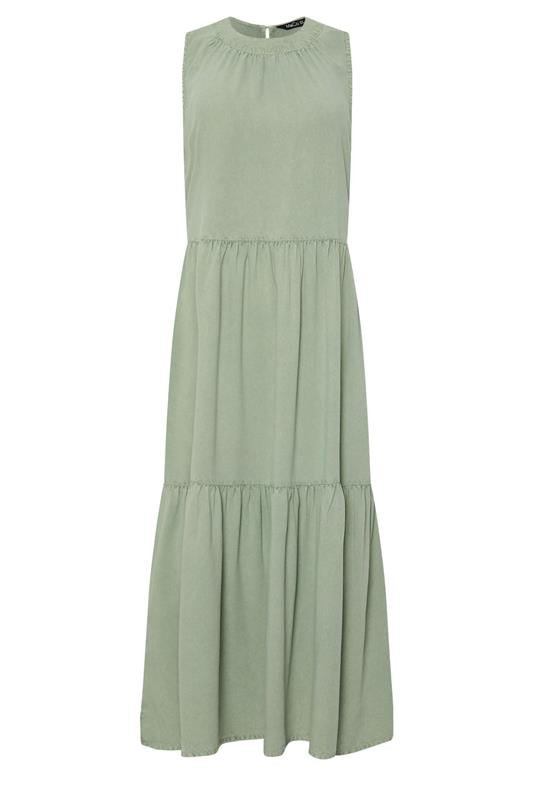 M&Co Sage Green Tiered Midaxi Dress | M&Co 6