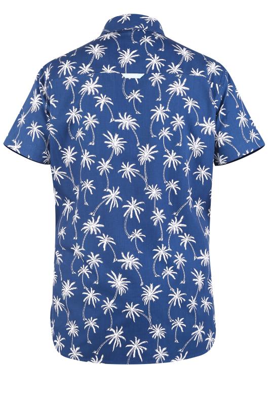 D555 Big & Tall Navy Blue Palm Tree Shirt 2