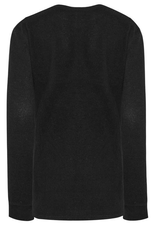 LTS Tall Black Star Print Sequin Embellished Top 7