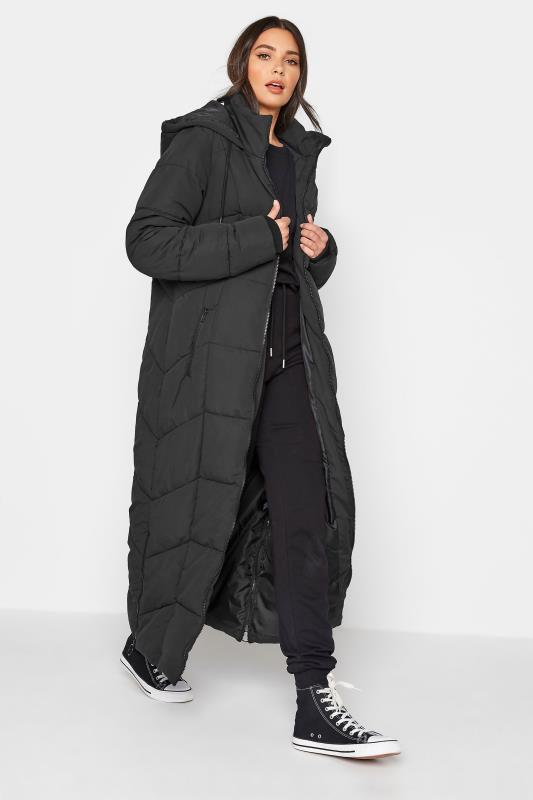 LTS Tall Black Longline Puffer Coat 2