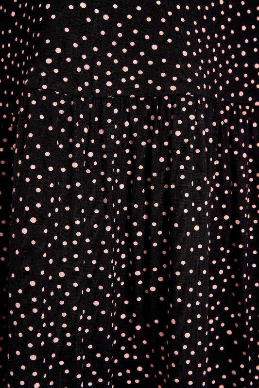 Curve Black Polka Dot Square Neck Maxi Dress 5