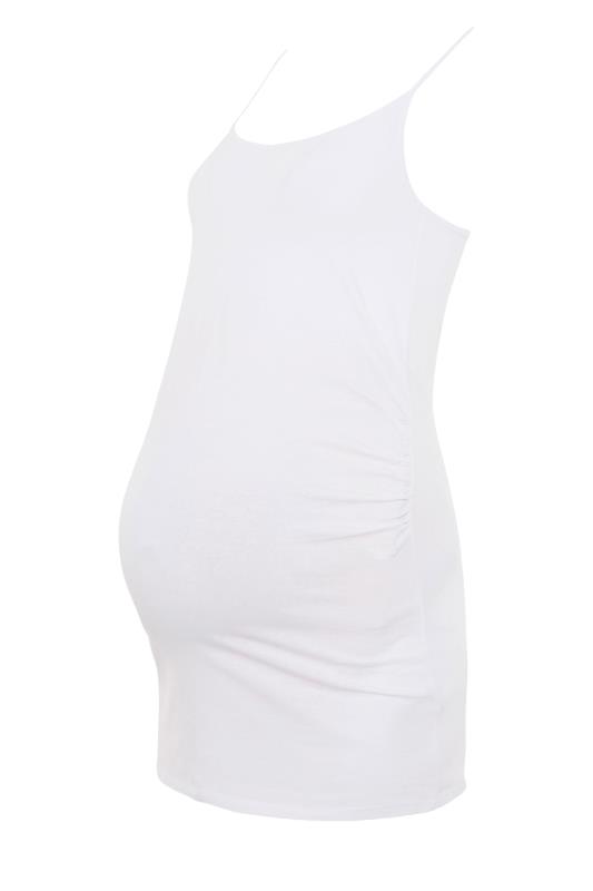 Tall Women's LTS 2 Pack Maternity Nude & White Cami Vest Tops | Long Tall Sally 10