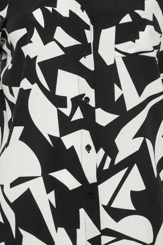 YOURS Plus Size Black & White Abstract Print Shirt | Yours Clothing 5