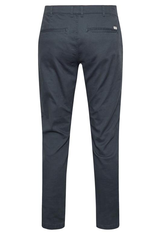 JACK & JONES Big & Tall Navy Blue 'Marco' Chino Trousers | BadRhino 3