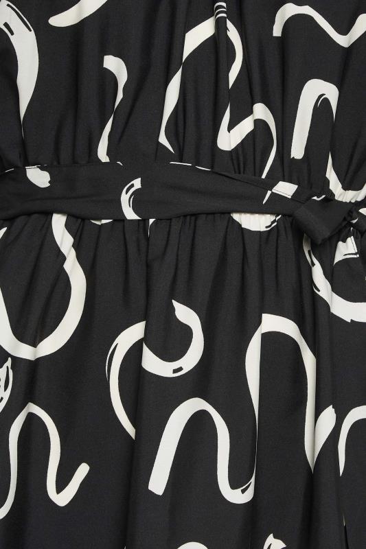 YOURS Plus Size Black Swirl Print Mini Dress | Yours Clothing 5