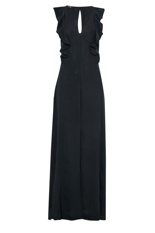 LTS Tall Black Frill Detail Maxi Dress 6