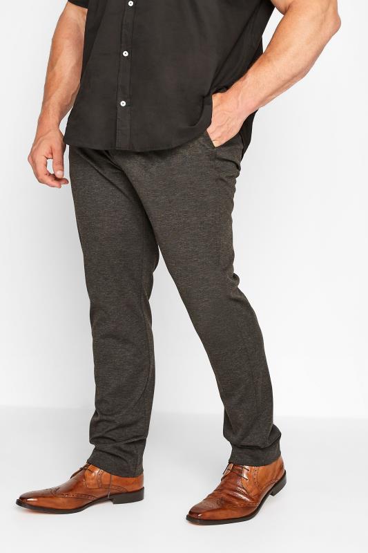BadRhino Big & Tall Charcoal Grey Stretch Trousers 5