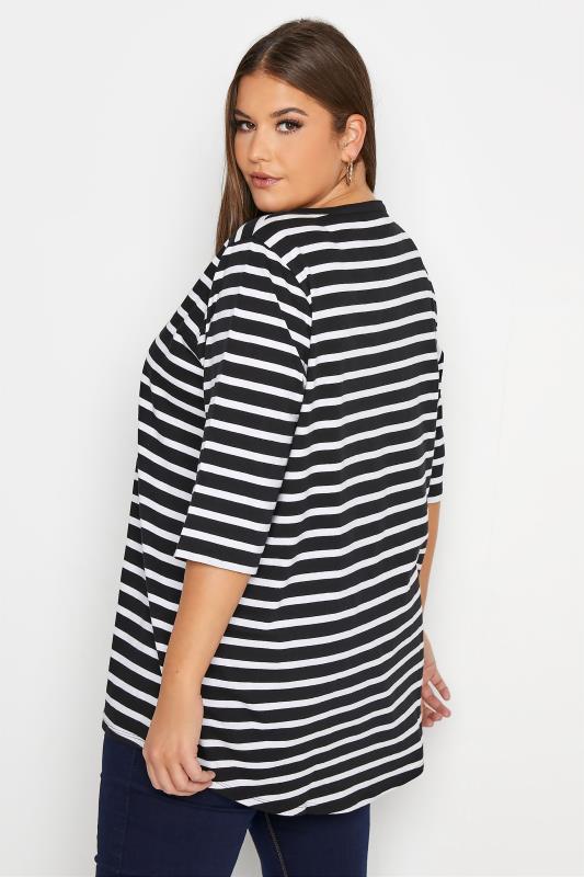 YOURS FOR GOOD Black Striped Pintuck Henley Top_C.jpg