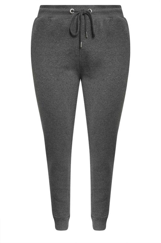 YOURS Plus Size Charcoal Grey Cuffed Stretch Joggers | Yours Clothing 5