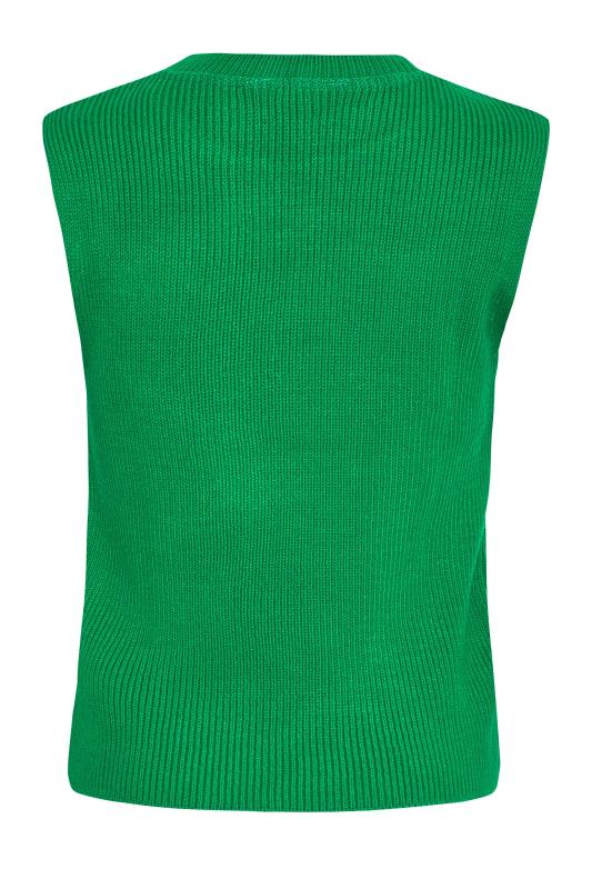 LTS Tall Bright Green Ribbed Knitted Cropped Vest Top_Y.jpg