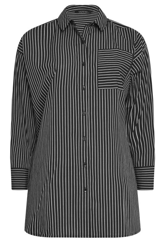 LIMITED COLLECTION Plus Size Black & White Striped Shirt | Yours Clothing 7
