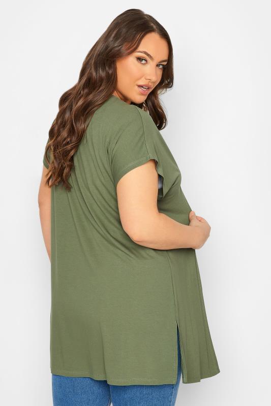 YOURS Plus Size Green Short Sleeve Cardigan | Yours Clothing 3