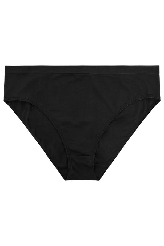 YOURS 5 PACK Plus Size Black High Leg Briefs  | Yours Clothing 4
