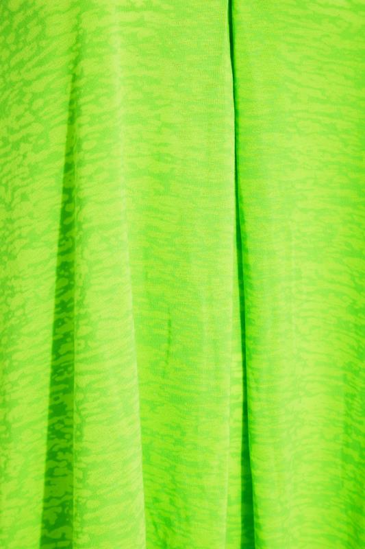 Plus Size Neon Green Burnout Pleat Vest Top | Yours Clothing 4