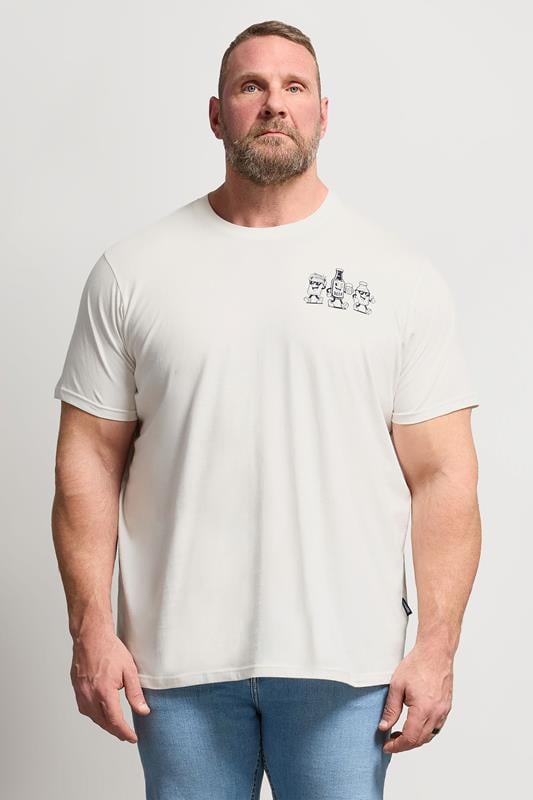 BadRhino Big & Tall Off White Beer Graphic T-Shirt | BadRhino 2