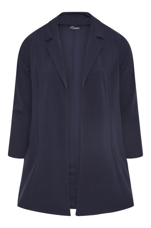 LIMITED COLLECTION Plus Size Navy Blue Scuba Blazer | Yours Clothing 6