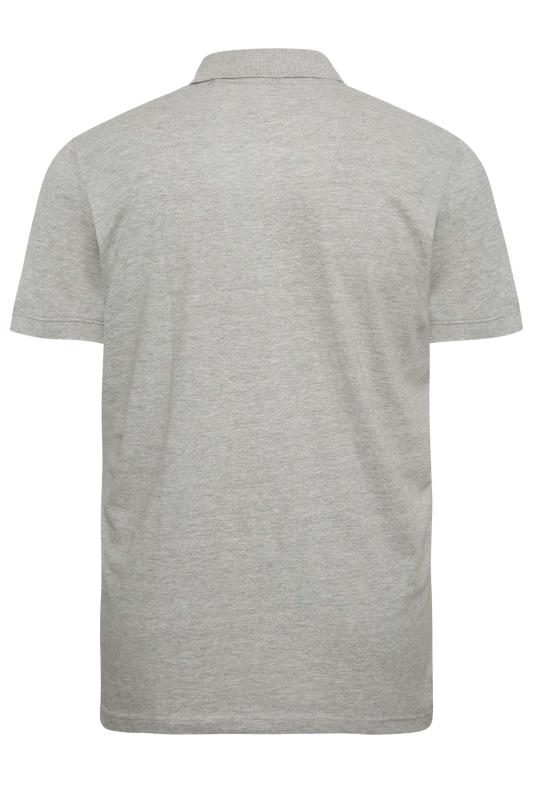 BadRhino Grey Marl Essential Polo Shirt | BadRhino 4