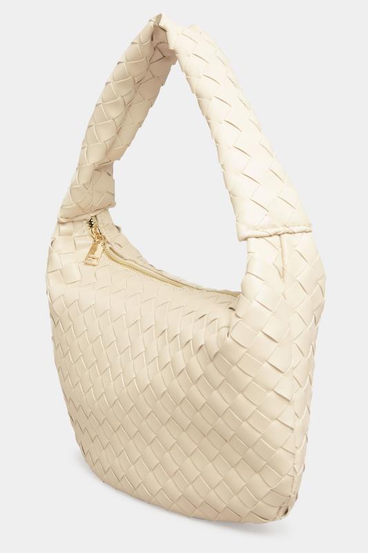 Cream Woven Slouch Handle Bag | Yours Clothing  2
