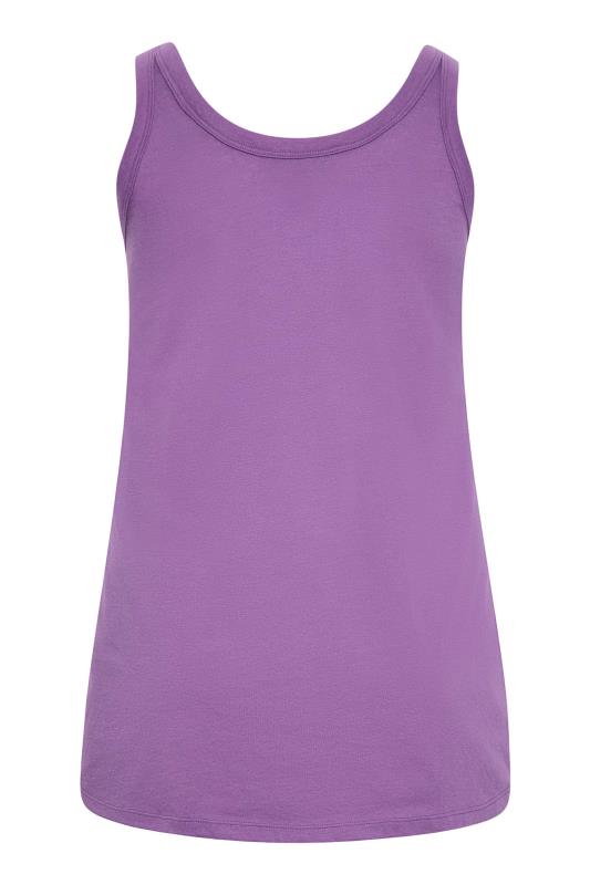 YOURS Curve Plus Size Purple Essential Vest Top | Yours Clothing  7