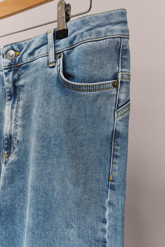 EVANS Plus Size Blue Mid Wash Contour Skinny Jeans | Evans 6