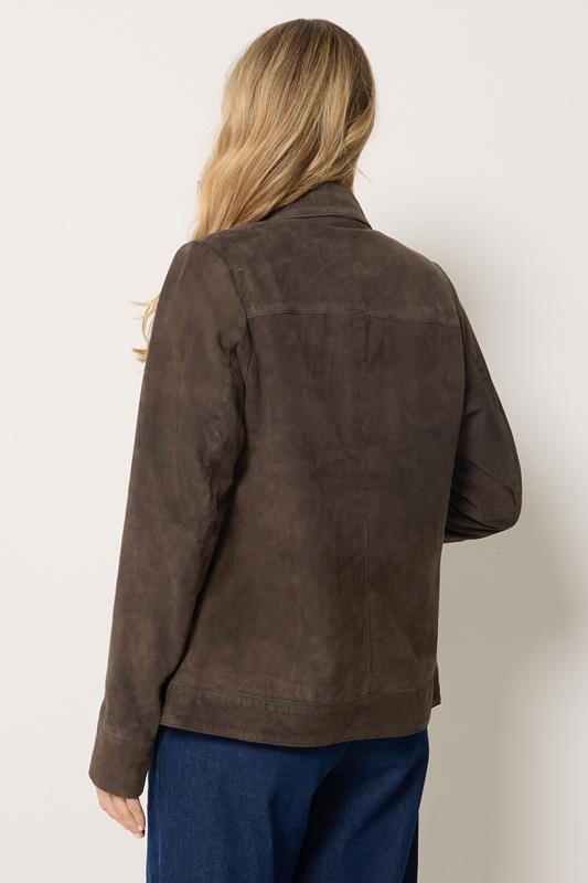 LTS PREMIUM Tall Women's Brown Suede Jacket | Long Tall Sally 2