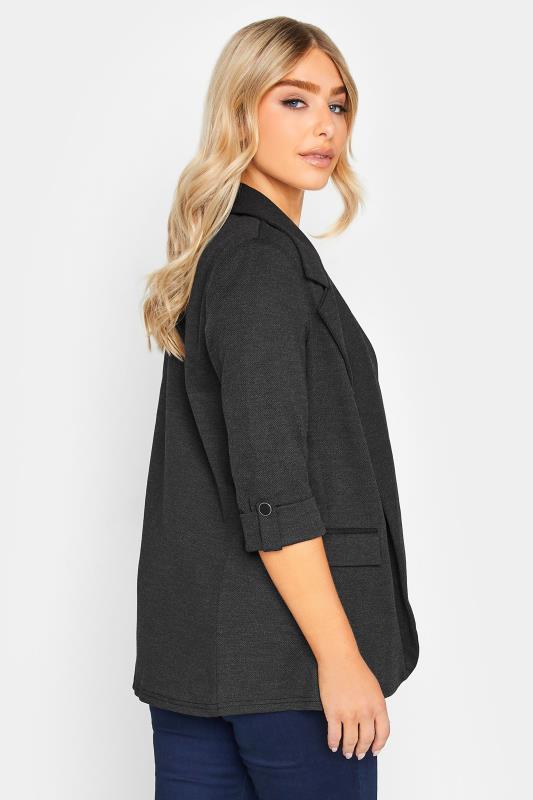 M&Co Dark Grey Textured Blazer | M&Co 2