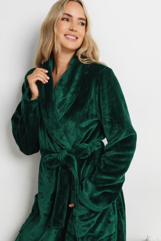 LTS Tall Emerald Green Super Luxe Maxi Dressing Gown | Long Tall Sally 4