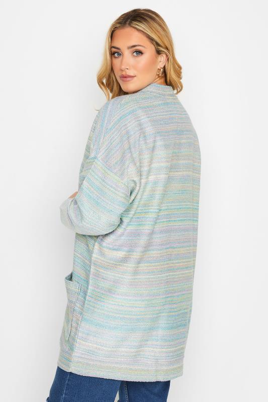 YOURS LUXURY Plus Size Pastel Blue Marl Soft Touch Cardigan | Yours Clothing 4