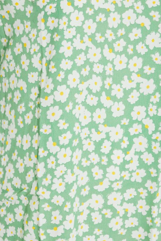 Curve Green Floral Print Dipped Hem Shift Tunic Dress Size 16-32 4