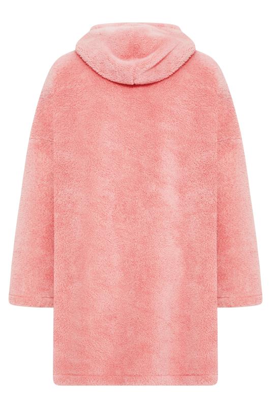 Plus Size Pink Snuggle Hoodie | Yours Clothing 6