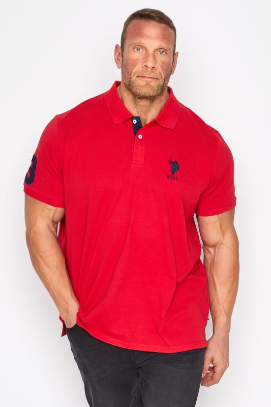  U.S. POLO ASSN. Big & Tall Red Player 3 Polo Shirt