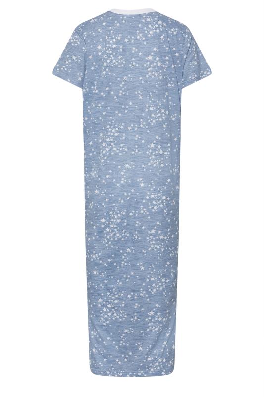 LTS Tall Women's Blue Star Print Maxi Nightdress | Long Tall Sally 7