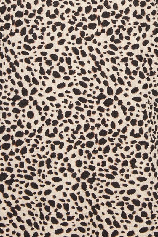 YOURS Plus Size Brown Animal Print Half Placket Blouse | Yours Clothing  5