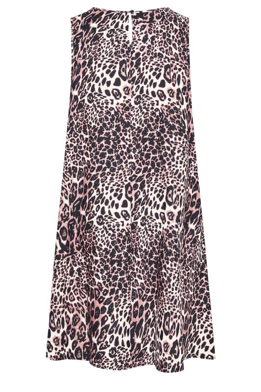 Curve Brown Leopard Print Swing Pocket Dress 7