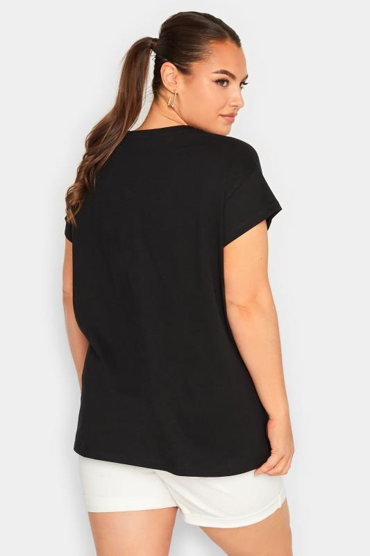 LIMITED COLLECTION Plus Size Curve Black Glow In The Dark Printed T-Shirt  | Yours Clothing  6