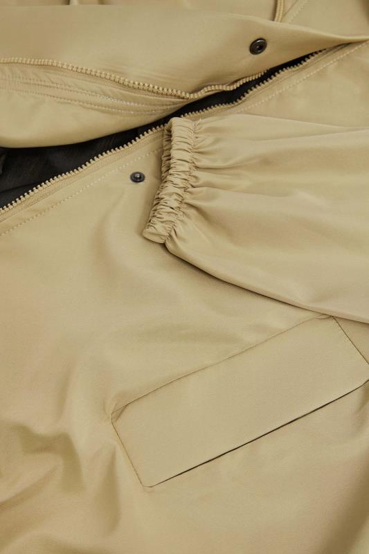 YOURS LUXURY Curve Beige Brown Longline Raincoat | Yours Clothing 6