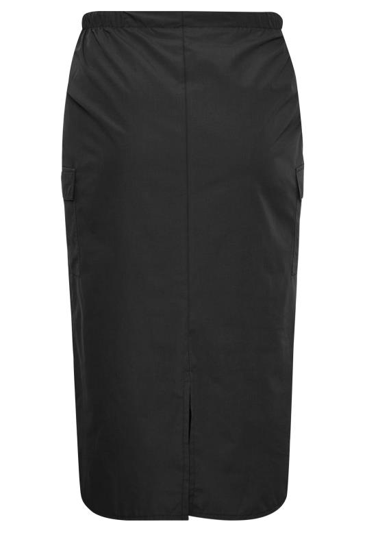 YOURS Plus Size Curve Black Cargo Skirt | Yours Clothing  6
