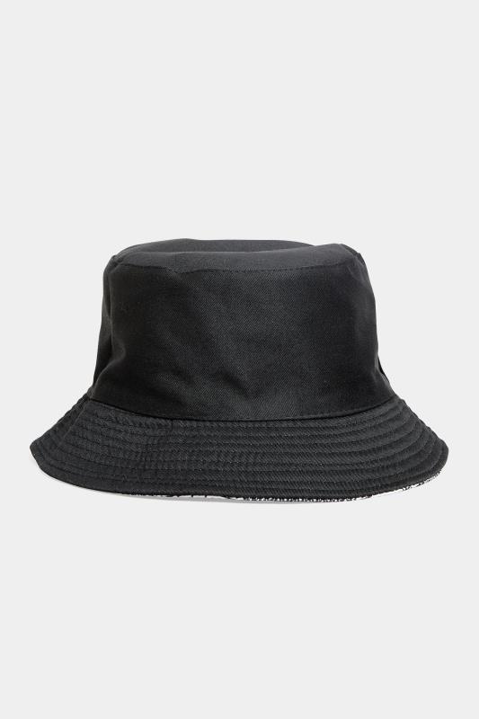 Black & White Paisley Print Reversible Bucket Hat 4