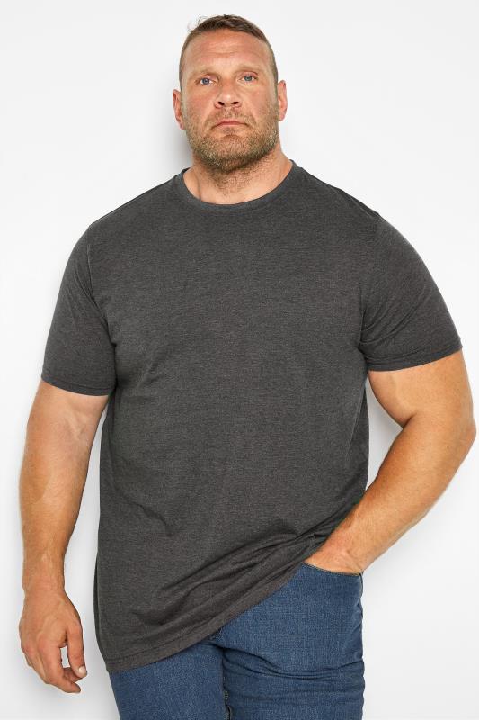  Grande Taille D555 Big & Tall Charcoal Grey Core T-Shirt