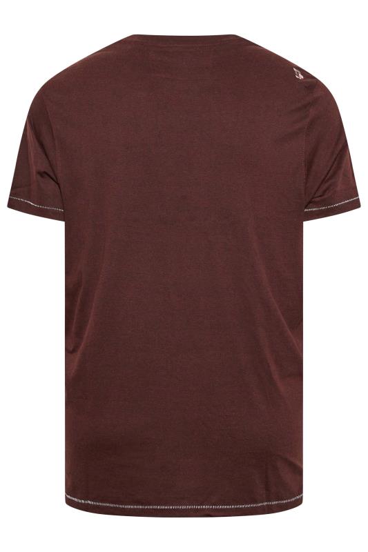 D555 Big & Tall Burgundy Red California Eagle Print T-Shirt | BadRhino 4