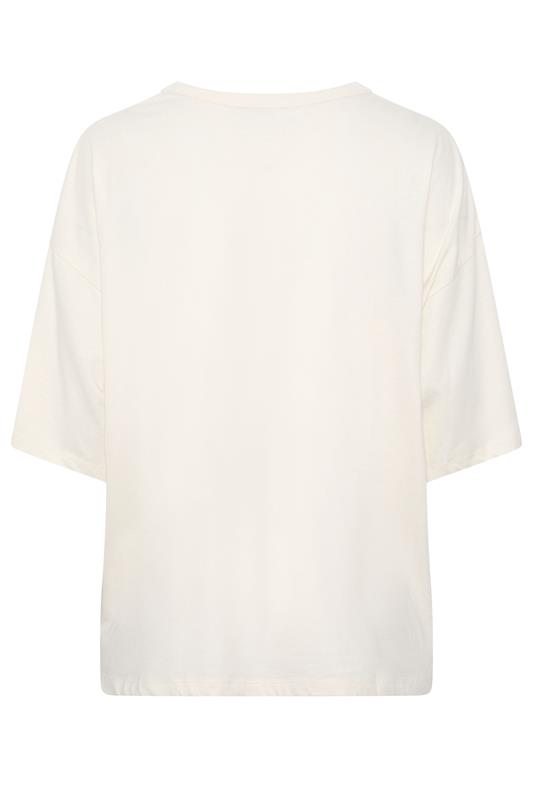 YOURS Plus Size Ivory White Boxy T-Shirt | Yours Clothing 2