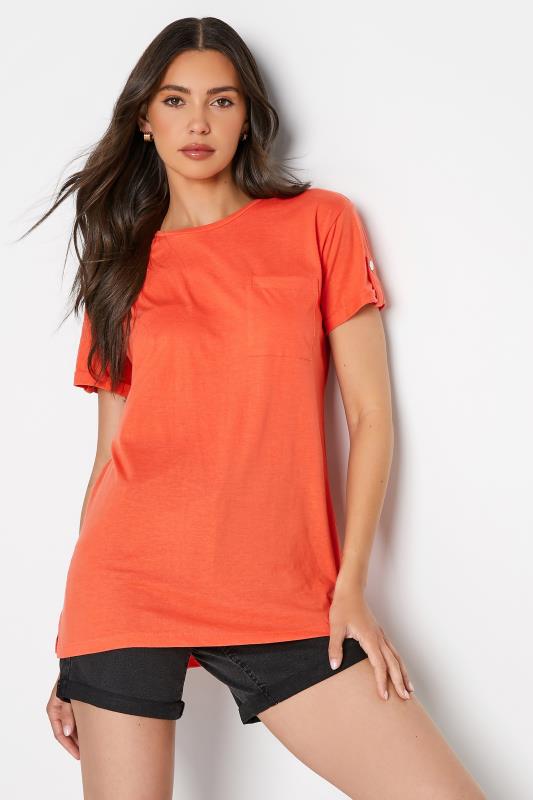 Tall Women's LTS Orange Short Sleeve Pocket T-Shirt | Long Tall Sally 1