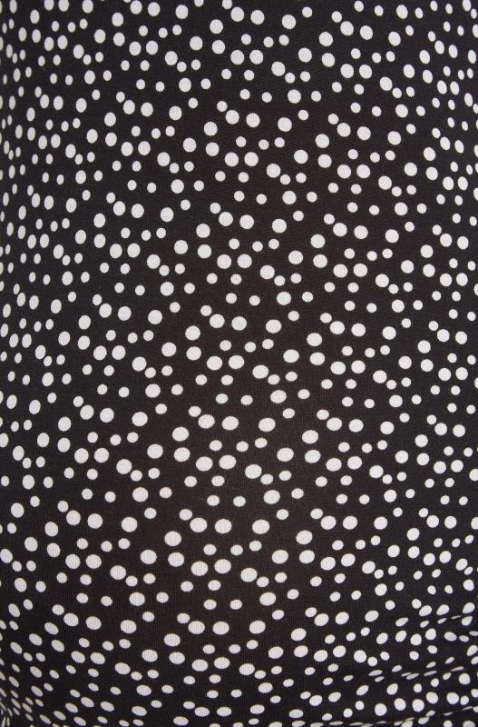 Tall Women's LTS Maternity Black Polka Dot Drawstring Side Top | Long Tall Sally 5