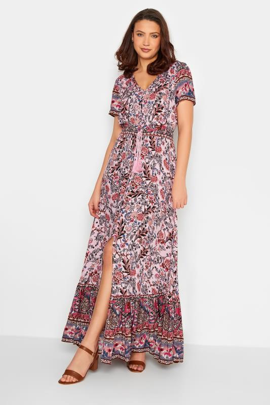 LTS Tall Women's Pink Paisley Print Maxi Dress | Long Tall Sally 1