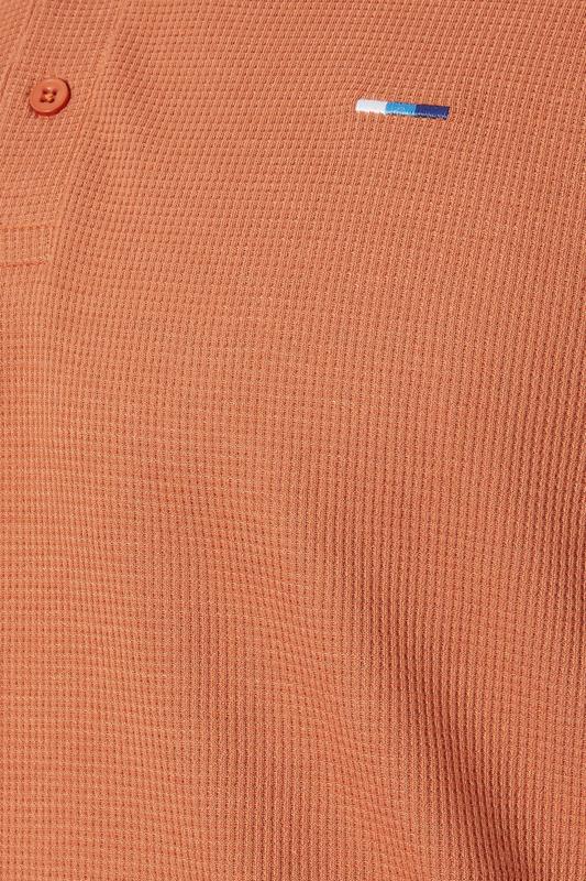 BadRhino Big & Tall Orange Two Tone Waffle Polo Shirt | BadRhino 7