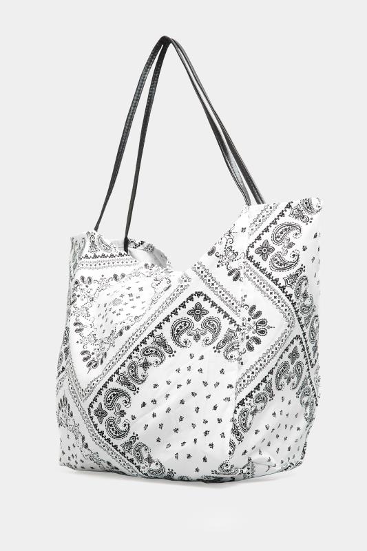  Yours White Paisley Print Tote Bag