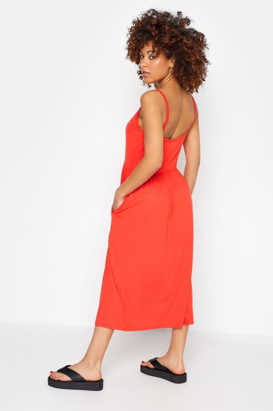 Petite Orange Button Front Cami Dress | PixieGirl 3