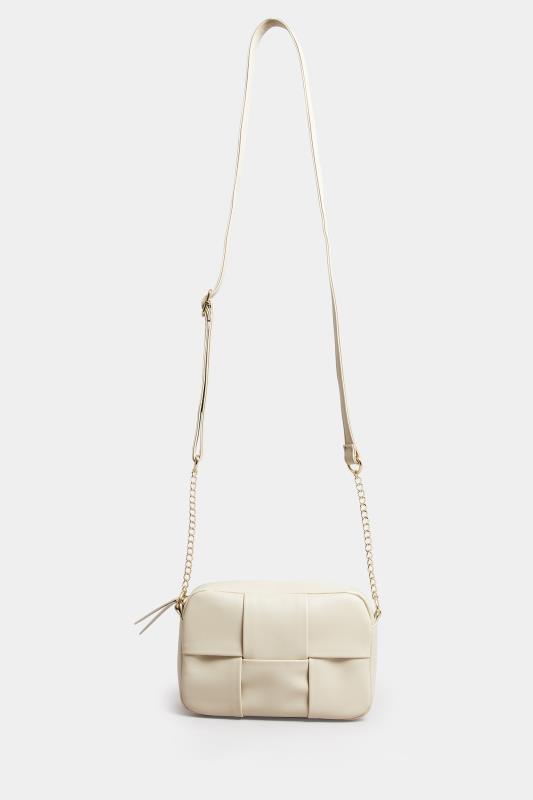 Nude Woven Detail Cross Body Bag | Yours Clothing 3